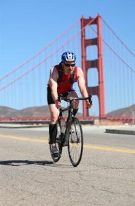 Hannum in Escape from Alcatraz triathlon