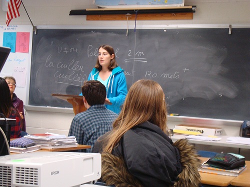 French poetry recitation aids language acquisition