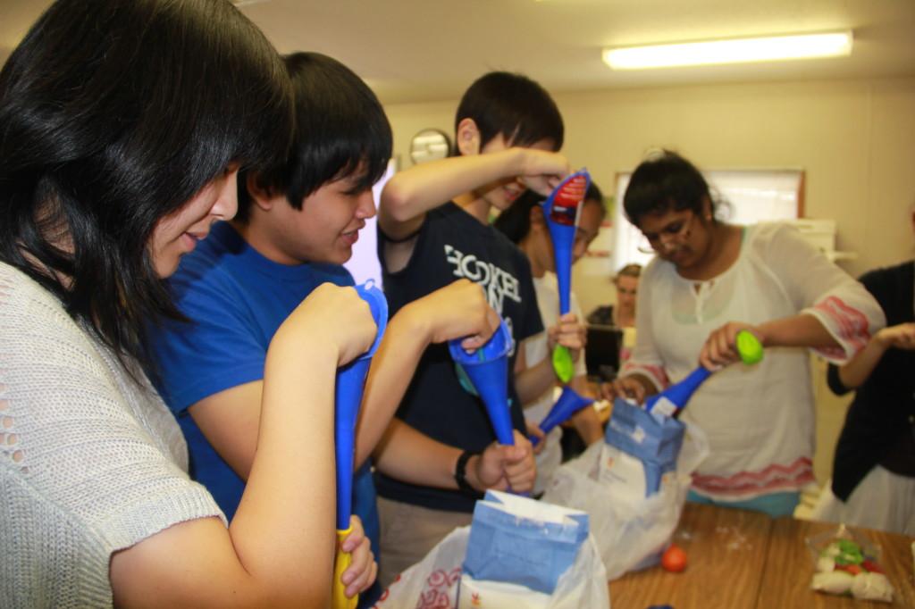 Students relieve stress during eighth period