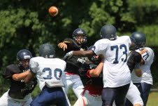 Varsity football team at the Potomac Scrimmage. Photo courtesy of Andrew Howard.