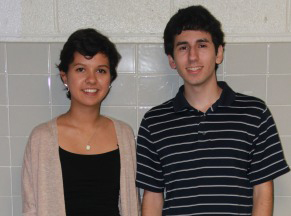 The founders of Great Job! Books, junior Sam Cadd (left) and senior Andrew Corzo (right).