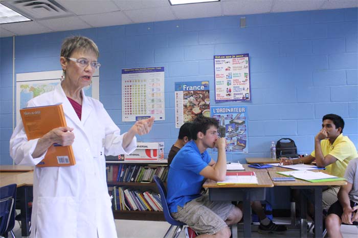 French teacher Genevieve Delfosse teaches Advanced Placement French, currently the highest level offered.