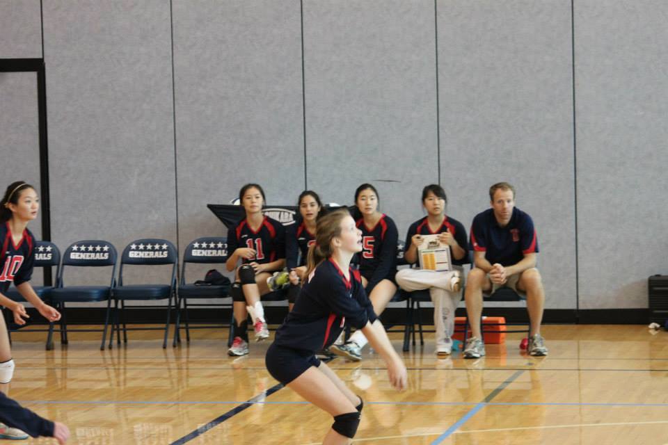 JV Volleyball team playing at the Volleybrawl. Photo courtesy of Catherine Im. 