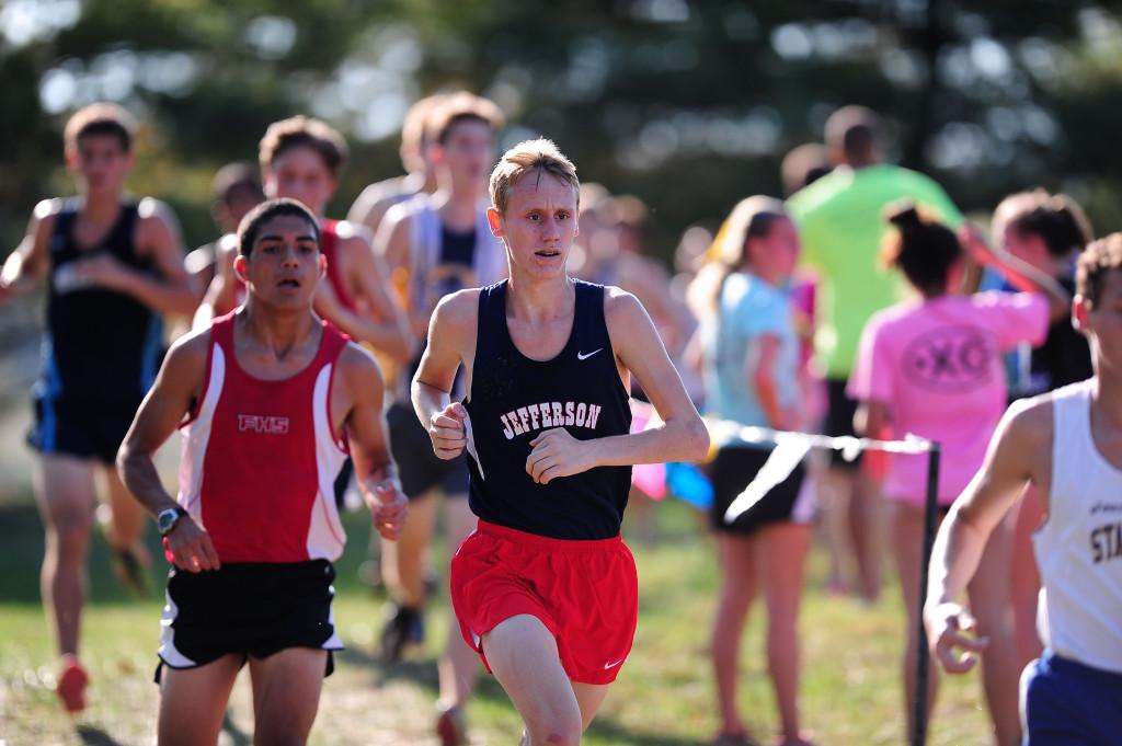 Junior Chris Blagg led the Jefferson boys in the Varsity A race.