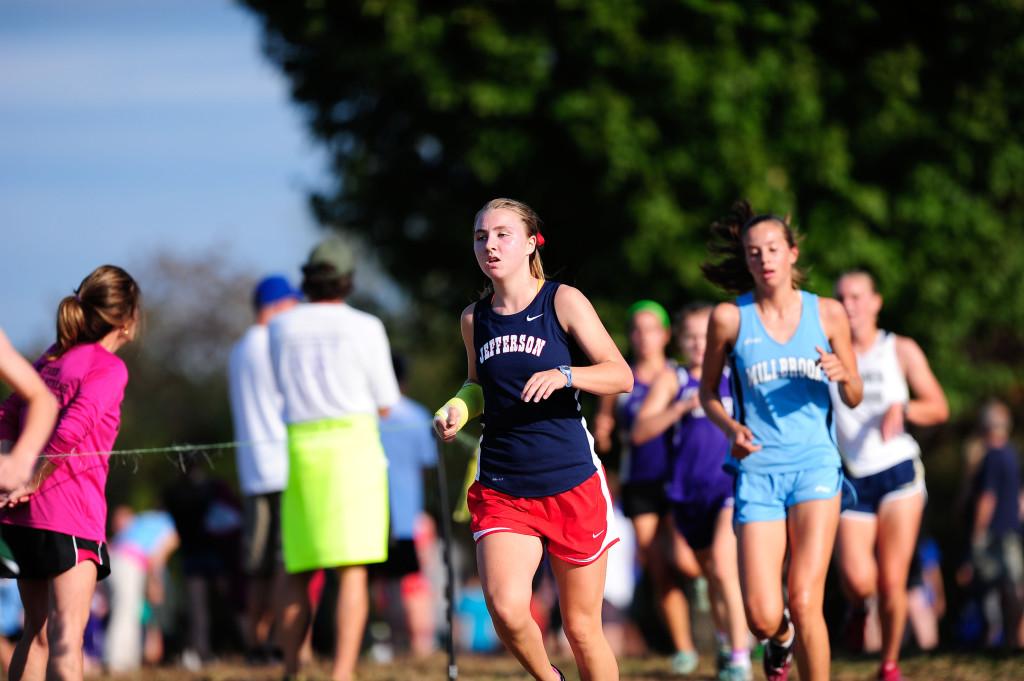 Junior Haley Stumvoll was Jeffersons first finisher at the Octoberfest 2013 Invitational.