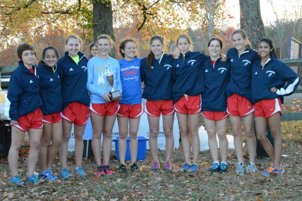 The girls' team placed second at the 5A North Region Championships on Nov. 6. Photo courtesy of Sally Stumvoll.