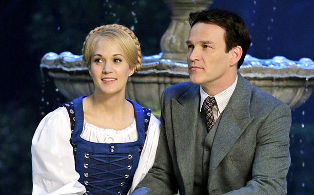 Carrie Underwood and Stephen Moyer as Maria and Captain von Trapp in NBCs The Sound of Music.