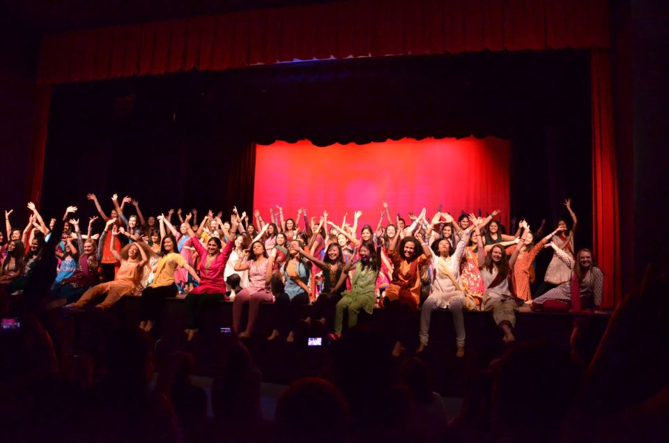 Namaste Senior Girls conclude their dance during I-Nite in the spring of 2013. Every year, I-Nite is a large event in the Jefferson community.