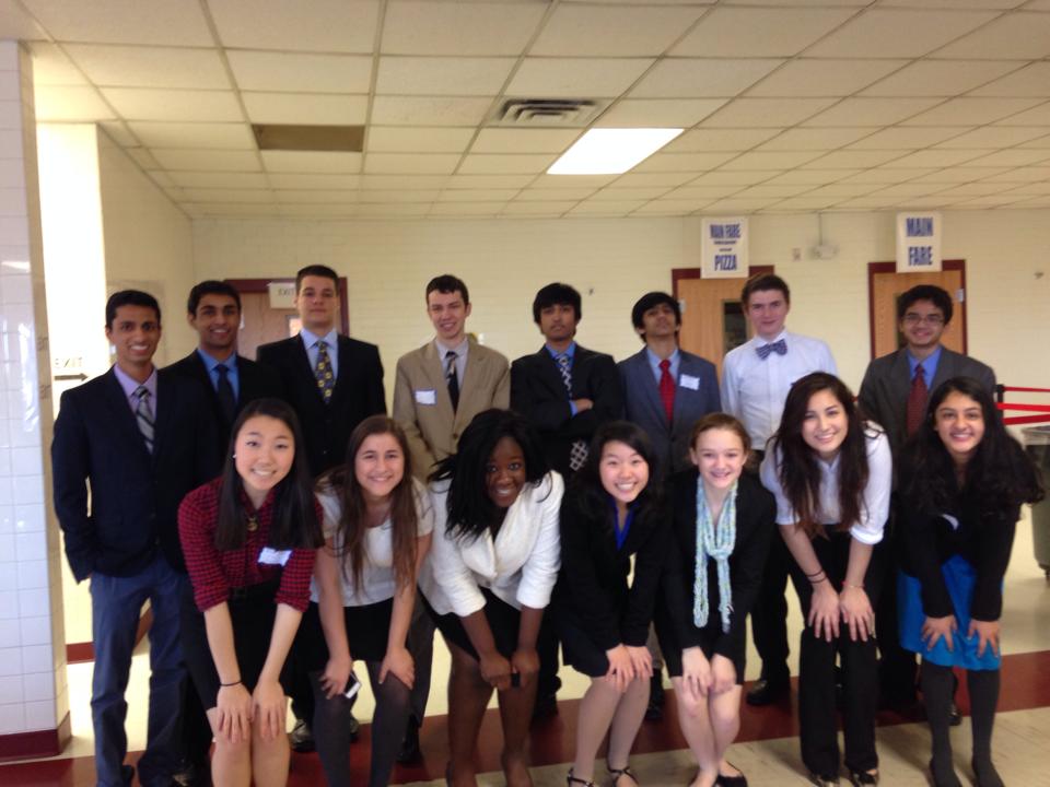 Delegates from the Jefferson Model United Nations club at Gar-Field High School on Jan. 18.