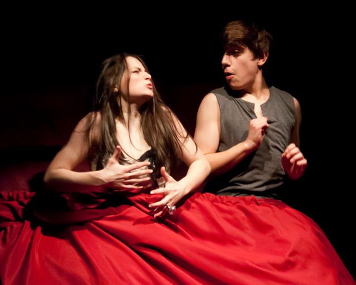 Junior Misha Ryjik (right) starred as Petruchio in the Synetic Theaters The Taming of the Shrew.