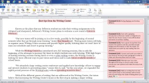 Click to see a sample of the tips you'll get at Writing Center.