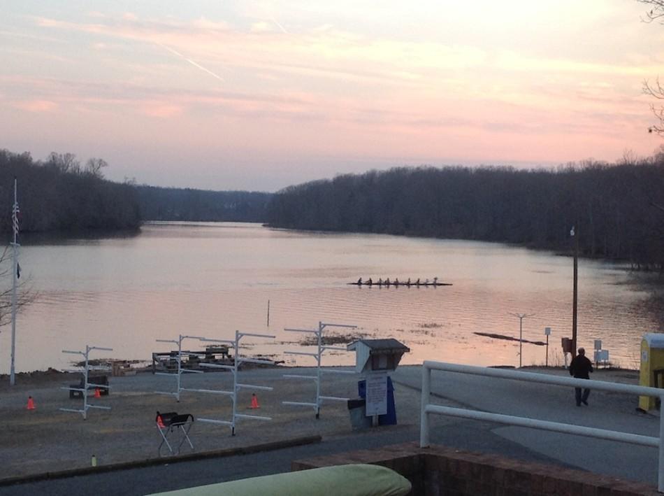 Just days before the Polar Bear regatta, teams from around the area went out on the Occoquan river for crew practice.