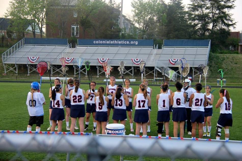 Last year's girls' varsity lacrosse team at their final match.