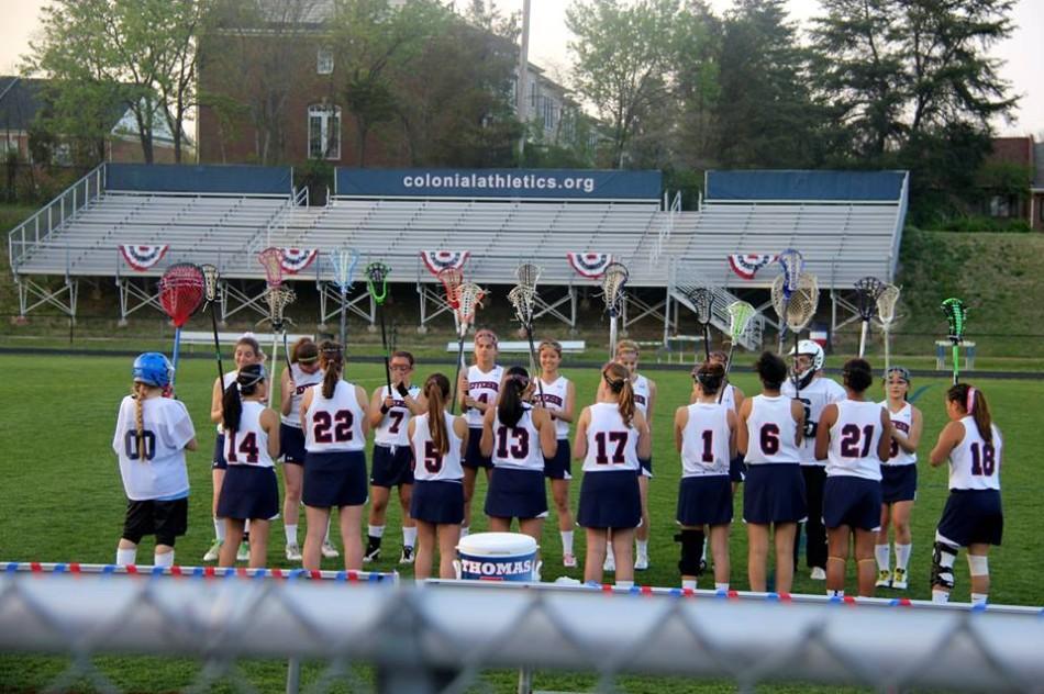 Last years girls varsity lacrosse team at their final match.