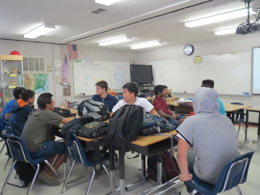 Photo by Anjali Khanna.
Students gathered at T-33 to attend one of the interest meetings for the upcoming SGA and SAC elections.