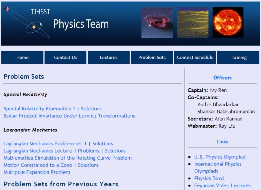 TJ+Physics+Team+officers+help+members+prepare+for+competitions+through+lectures%2C+problem+sets+and+more.