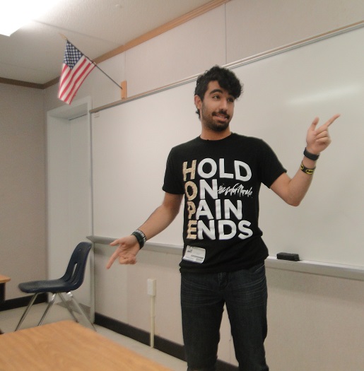 Ashkan Abousaeedi was one of the presenters at the Gay-Straight Alliance club on April 30