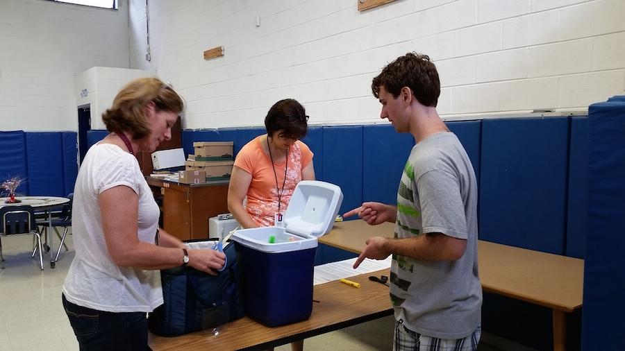 For having zero eighth period absences senior Keith Mirsky-Ashby received a popsicle during break on June 13.