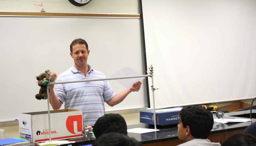 Chemical Analysis Lab Director Brian Kennedy gave information on upcoming science competitions during A block of eighth period on June 4.