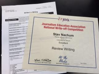Winners received certificates from NSPA along with a breakdown of their score by the judges.