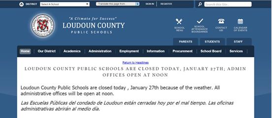 On Jan. 27, Loudoun County Public Schools (LCPS) closed schools due to the inclement weather.