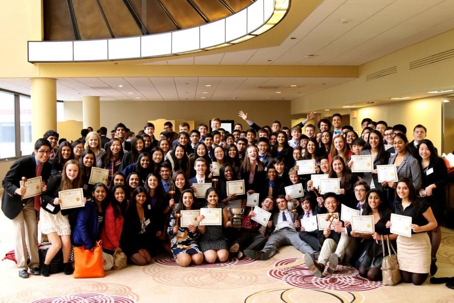 TJMUN celebrates after ILMUNC awards ceremony