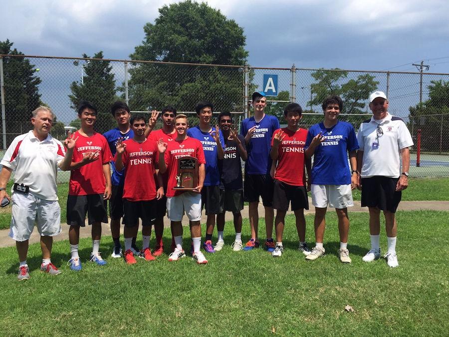 The boys tennis team won states for the third time in a row after beating Deep Run High School in Newport News, Va.