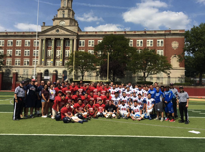 The team faced both Stuvyesant high school and Franklin K. Lane high school in scrimmages on August 29, defeating both schools in a shut-out victory.