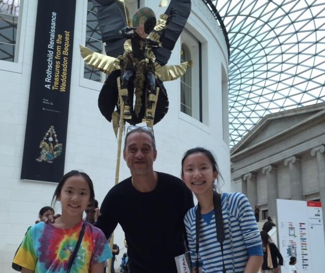 On August 11, artist Zak Ove was filming for a documentary at the British Museum about the sculptures he created.