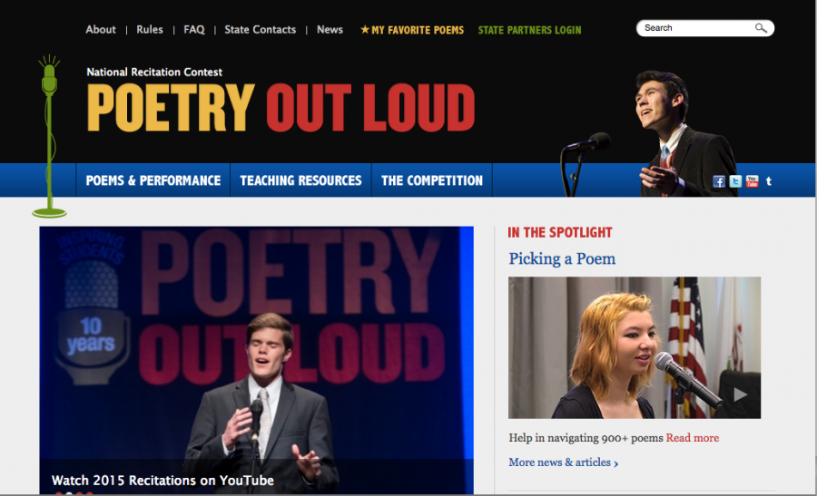 Photo courtesy of www.poetryoutloud.org.
Students competed in the finals competition held on Dec. 4 at the Black Box theater during eighth period. 