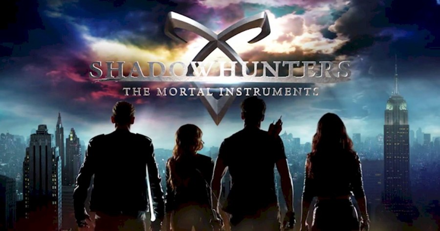 Jace (Dominic Sherwood), Clary (Katherine McNamara), Alec (Matthew Daddario), and Isabelle (Emeraude Toubia) star in Shadowhunters, the recent television adaptation of the Mortal Instruments book series.  The series premiered on Jan. 12 on Freeform, the newly-named ABC Family channel.