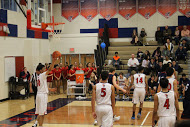 Dance team waits to perform while the boys basketball team finishes up the second quarter.