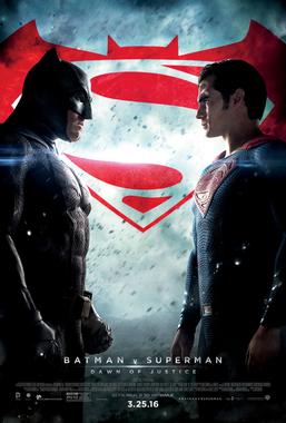 Batman and Superman face off in the release poster, which is visually reminiscent of the poster for Marvel's upcoming and much-hyped "Captain America: Civil War."