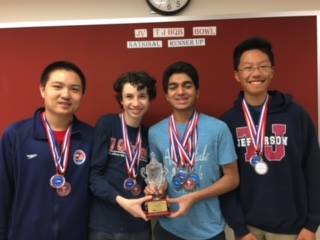 Fred Zhang, Alex Howe, Rohan Hegde, and Andrew Wang participate in History Bee nationals. The competition took place over three days in Crystal City, DC on April 22-24.