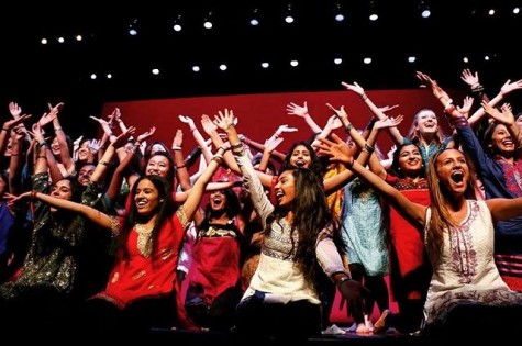 Namaste Senior Girls pose for the end of their performance. 