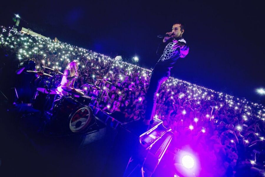 twenty one pilots performs at Merriweather Post Pavilion in Columbia, Md. on June 10.