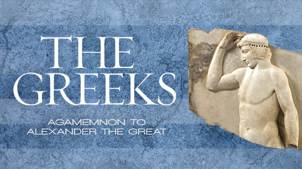 A poster introducing The Greeks at the National Geographic Museum. The exhibition is on display from June 1 to Oct. 10.