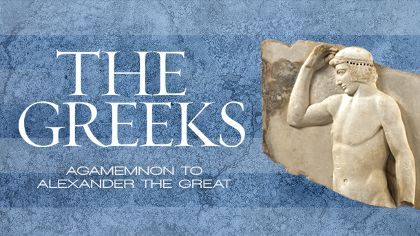 A poster introducing "The Greeks" at the National Geographic Museum. The exhibition is on display from June 1 to Oct. 10.