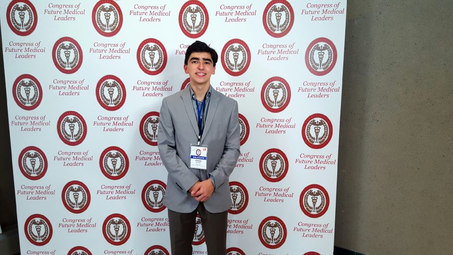 Photo courtesy of Kamron Soldozy. Rising junior Kamron Soldozy poses for a photo at the Congress. The event was held at the Paul E. Tsongas Center, which is located on the campus of University of Massachusetts (UMASS) Lowell in Lowell, Massachusetts.