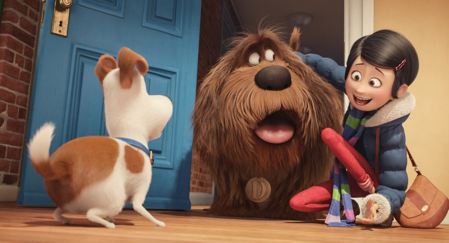 In "The Secret Life of Pets", Max (Louis C.K.) must adjust to the addition of a new dog, Duke (Eric Stonestreet), into his life.  The film currently has a rating of 74% on Rotten Tomatoes.