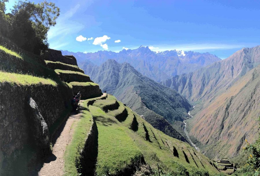 The view from the site of an Inca ruin along the trail. This picture was taken on the first day of the hike.