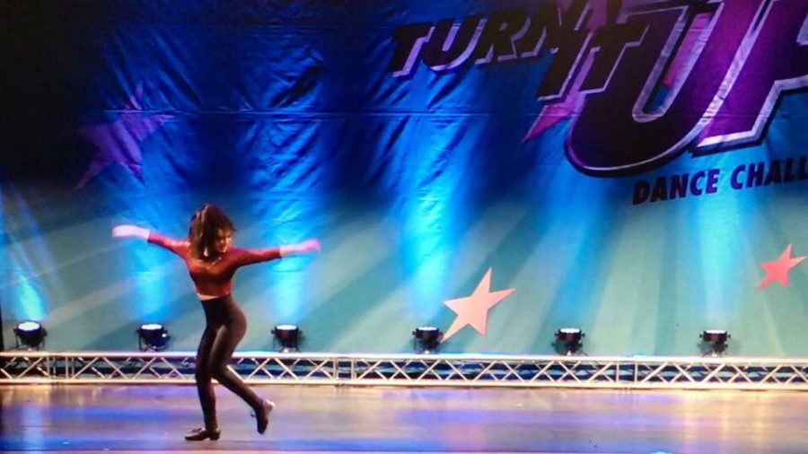 Rising junior Katherine Barbano performs a dance for her solo tap routine. Barbano’s routine was choreographed by Lee Raney, a choreographer from KLR Studios for Dance and Music, and her routine was called “The Build”.
