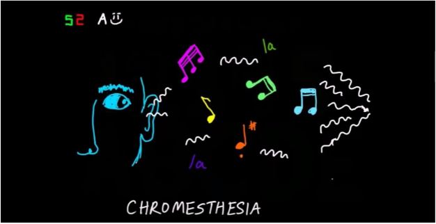 Photo courtesy of Akshay Balaji and brainfacts.org. Balaji’s video, “Hearing Red, Tasting Blue: When the Senses Mix” discusses the topic of synesthesia. Synesthesia is a neurological phenomenon in which using one sense can trigger the use of another.