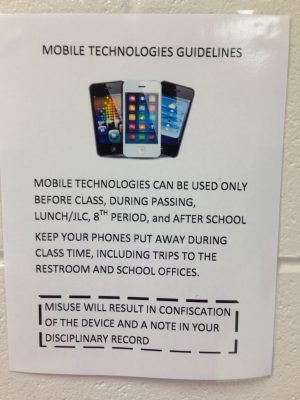 Photo courtesy of Erinn Harris. This school year administration will be more strict with enforcing the cellphone policy and has increased the severity of the consequences for violating the policy.