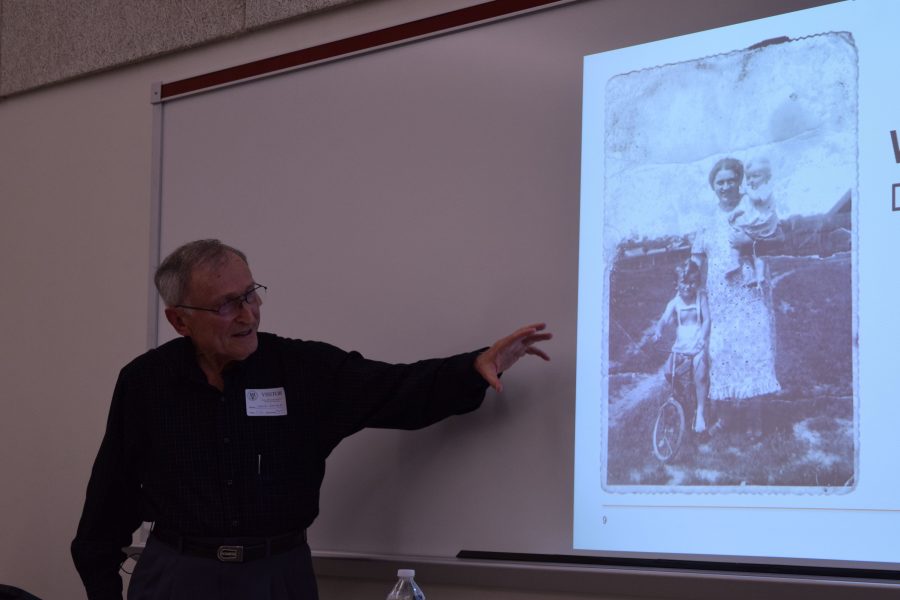 Holocaust Survivor Marcel Drimer shares a picture of his sister and mother.