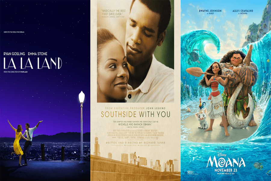 "La La Land," "Southside With You" and "Moana" are three of tjTODAY's top 16 movies.