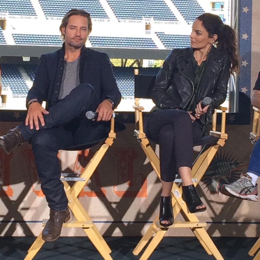 Actors Josh Holloway and Sarah Wayne Callies sit down with Nerdist Channel (YouTube) at the ComicCon 2016 event Camp
 Conival.