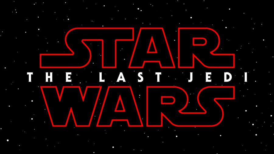 The title card for Star Wars: Episode 8. One thing to note is that the Star Wars logo, which is normally yellow, is red this time. This to me suggests that someone is going to die. Perhaps it will be the Last Jedi?