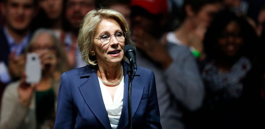 Betsy DeVos is a wealthy lobbyist who supports charter schools, and has been lobbying in favor of them since 2001. Now, she is the Secretary of Education and is poised to promote charter schools across America.