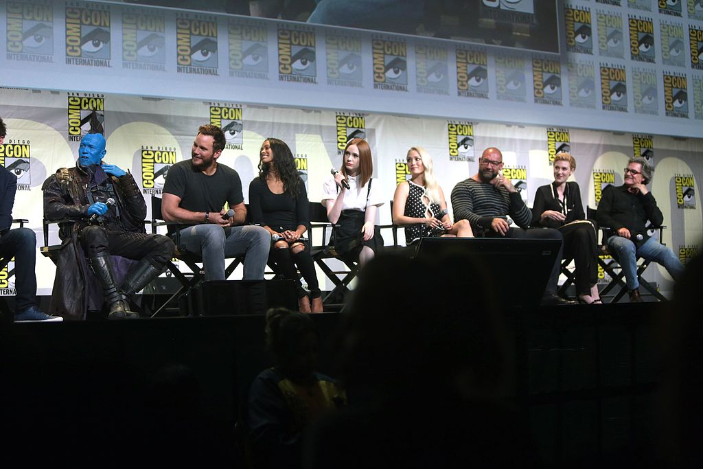 The Guardians of the Galaxy cast during the 2016 San Diego Comic Convention.